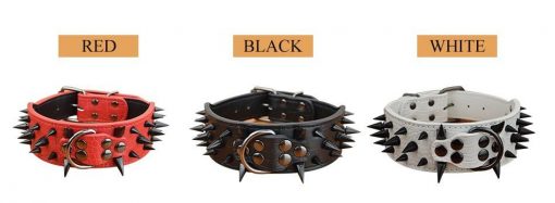 Durable High Quality Spikes Leather Dog Collar (Several Options) 6