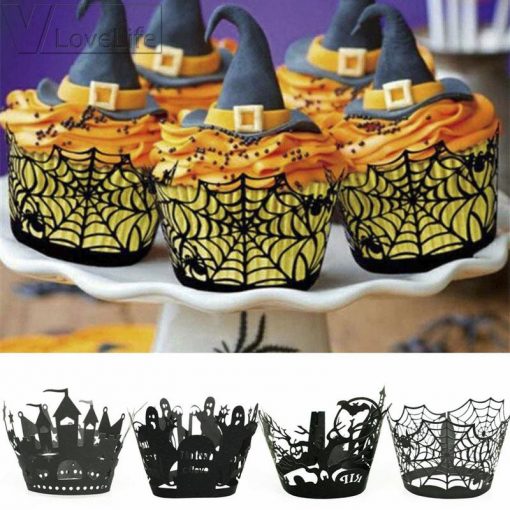 Laser Cut Halloween Decoration For Cupcake & Muffin (12pcs/set) 1