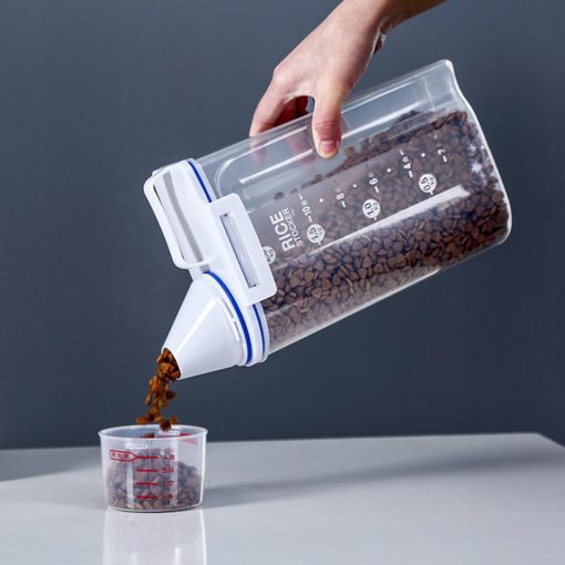 Moisture-proof Storage Bucket For Pets Food (Transparent) 1