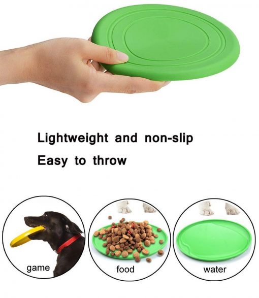 Multi-Functional Dog Flying Silicon Disc - 2 in 1 (Toy + Food Plate) 3