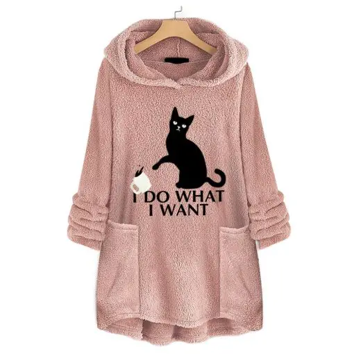 I D0 WHAT I WANT CAT HOODIE WITH EARS 1