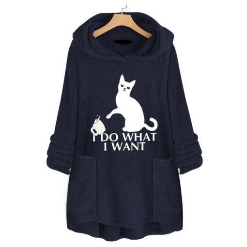 I D0 WHAT I WANT CAT HOODIE WITH EARS 4