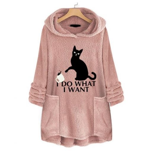 I D0 WHAT I WANT CAT HOODIE WITH EARS 3