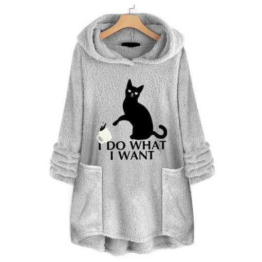 I D0 WHAT I WANT CAT HOODIE WITH EARS 2