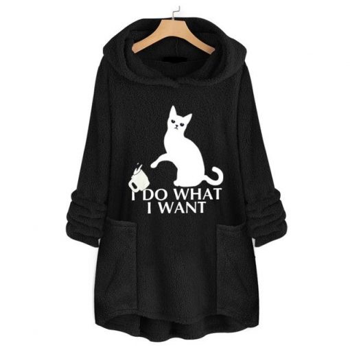 I D0 WHAT I WANT CAT HOODIE WITH EARS 7