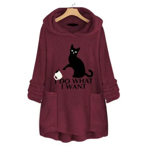 I D0 WHAT I WANT CAT HOODIE WITH EARS 5