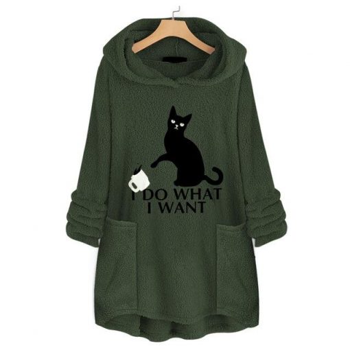 I D0 WHAT I WANT CAT HOODIE WITH EARS 6