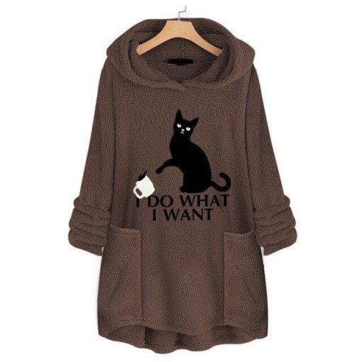 I D0 WHAT I WANT CAT HOODIE WITH EARS 9