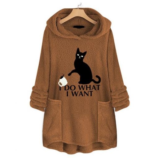 I D0 WHAT I WANT CAT HOODIE WITH EARS 10