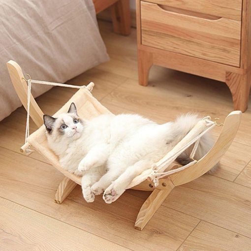 Best Luxury Pet Wooden Hammock Suitable for Cats & Smaller Dogs 1