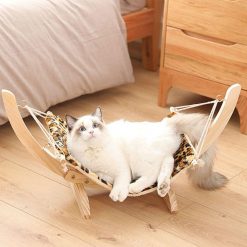 Best Luxury Pet Wooden Hammock Suitable for Cats & Smaller Dogs 13
