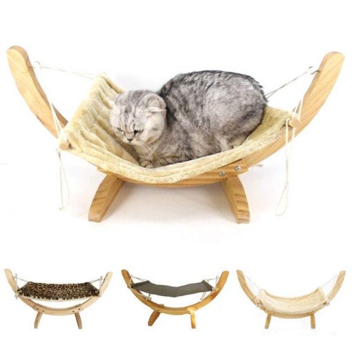 Best Luxury Pet Wooden Hammock Suitable for Cats & Smaller Dogs 3