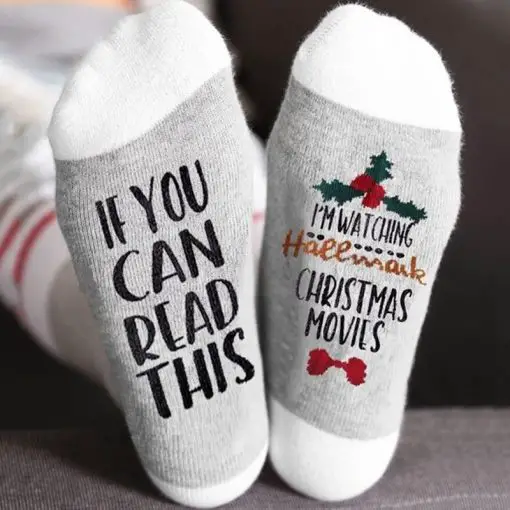 Christmas Socks For Women Men, Funny Dress Socks, If You Can Read This Socks 1