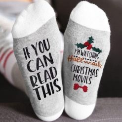 Christmas Socks For Women Men, Funny Dress Socks, If You Can Read This Socks 6