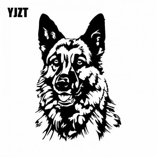 11.9X17.7CM Artistic German Shepherd Dog Black/Silver 1