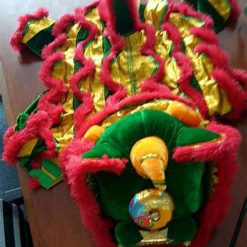 Colorful Chinese Lion Dance Style Dog Costume (small/medium dogs) 11