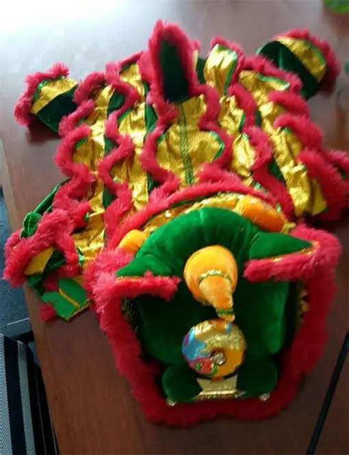 Colorful Chinese Lion Dance Style Dog Costume (small/medium dogs) 6