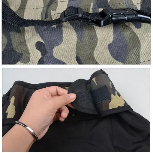 Durable Camouflage Dog Jacket With Leash Ring + 2 Pockets 10