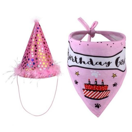 The Best Birthday Celebration Kit For Pets - Scarf + Hat For Dogs & Cats 2