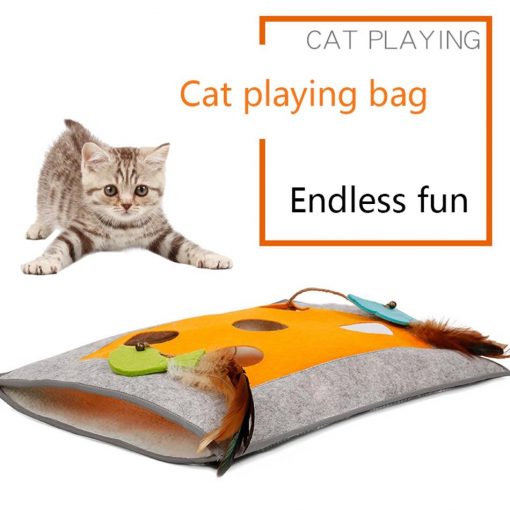 2020 Best Two in One Cat Blanket & Interactive Toy 2