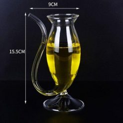 300ml Heat-resistance Cocktail Glass with Straw 9
