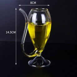 300ml Heat-resistance Cocktail Glass with Straw 11