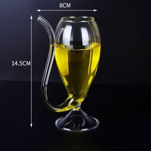 300ml Heat-resistance Cocktail Glass with Straw 4