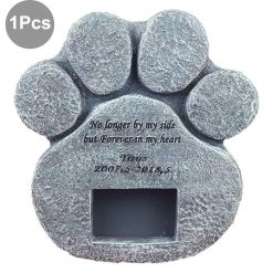 Pet Memorial Rock Garden Paw Plaque Dog Cat Tombstone Cemetery Grave Statue 7