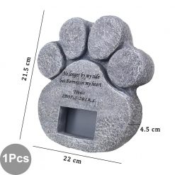 Pet Memorial Rock Garden Paw Plaque Dog Cat Tombstone Cemetery Grave Statue 5