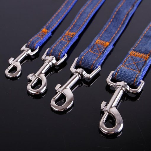 High Quality Jeans Dog Collar And Leash (multiple options) 3