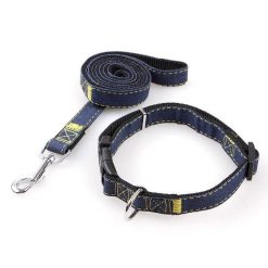 High Quality Jeans Dog Collar And Leash (multiple options) 29