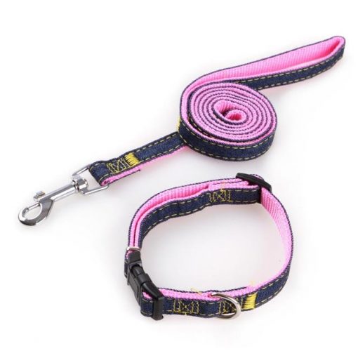 High Quality Jeans Dog Collar And Leash (multiple options) 8