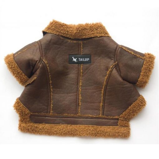 HQ Luxury Dog Winter Jacket (made of durable Fleece & Leather) 7