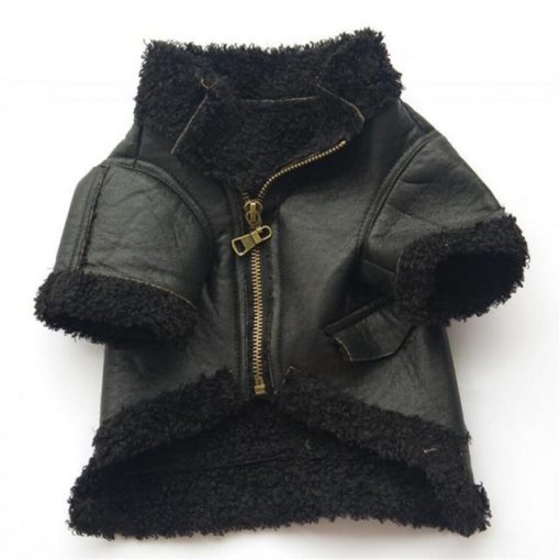 HQ Luxury Dog Winter Jacket (made of durable Fleece & Leather) 11