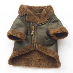 HQ Luxury Dog Winter Jacket (made of durable Fleece & Leather) 18
