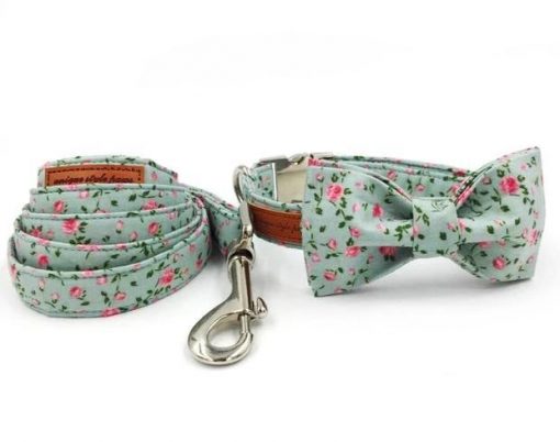2020 Best Dog Leash, Collar and Bow Tie Set (HQ material) 2