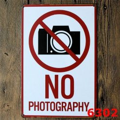 Warning Fart Zone Metal Signage No Smoking No Photography Tin Signs 26