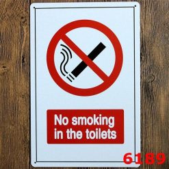 Warning Fart Zone Metal Signage No Smoking No Photography Tin Signs 33