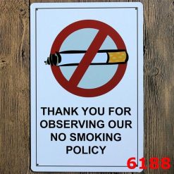 Warning Fart Zone Metal Signage No Smoking No Photography Tin Signs 27