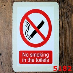 Warning Fart Zone Metal Signage No Smoking No Photography Tin Signs 40