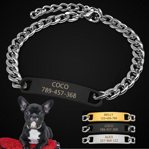 Best Adjustable Dog Collar With Easy Editable Wide ID Pad 1