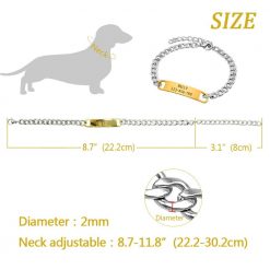 Best Adjustable Dog Collar With Easy Editable Wide ID Pad 20
