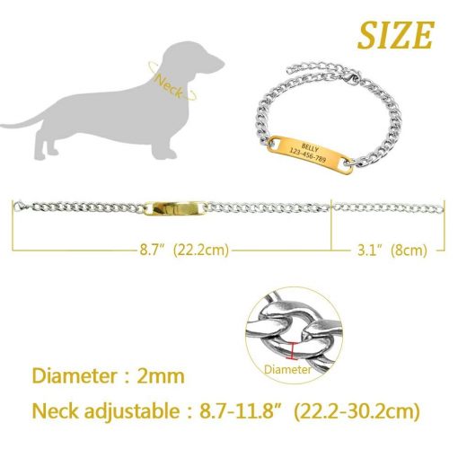 Best Adjustable Dog Collar With Easy Editable Wide ID Pad 10