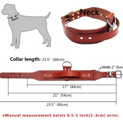 HQ Durable Leather Dog Collar With a Handle (medium/big dogs) 8