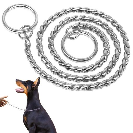 Best Adjustable Chain Dog Collar - 7 Different Sizes / Durable Metal 1