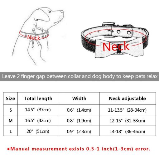 Stylish Rhinestone Bow Tie Collar For Dogs (small/medium breeds) 5