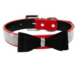 Stylish Rhinestone Bow Tie Collar For Dogs (small/medium breeds) 11
