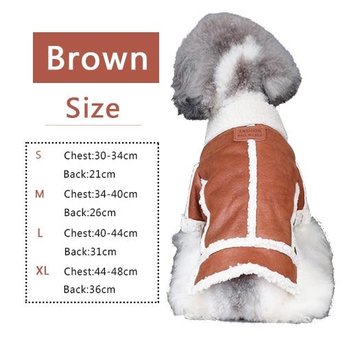 Thick Stylish Fleece Dog Jacket For Warmer Winter (3 sizes) 6