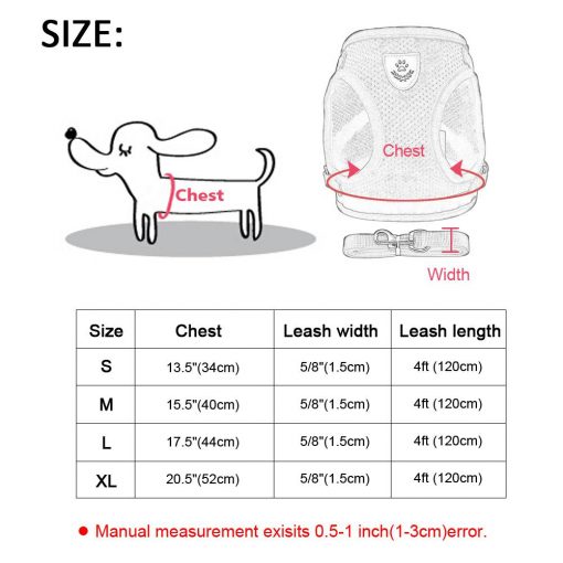 Comfortable Nylon harness + Leash For Smaller and Medium Dogs 6
