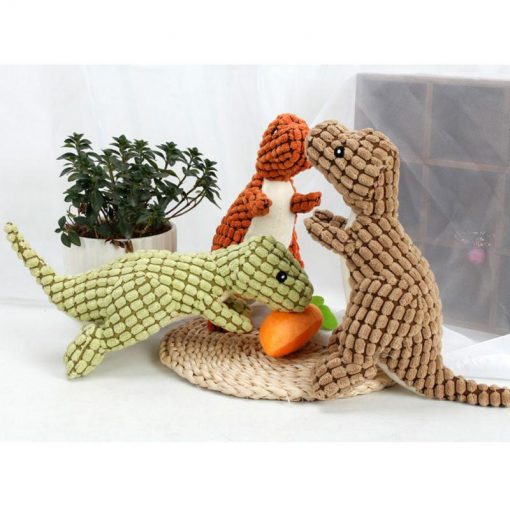 Durable Squeaky Toys For Pets (Dinosaur Shape - Chew Toys) 2